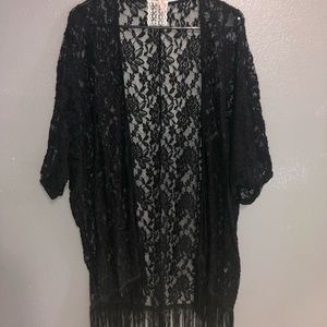Black Lace Coverup/Kimono
